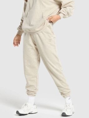 Gymshark Rest Day Sweats - Beige Marl, size Small